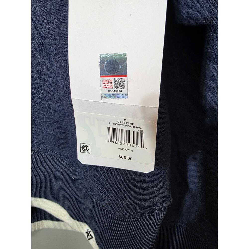 NWT Rice Owls ‘47 Brand Women’s Medium Sweatshirt Atlas Blue Distressed Graphic - Picture 6 of 6